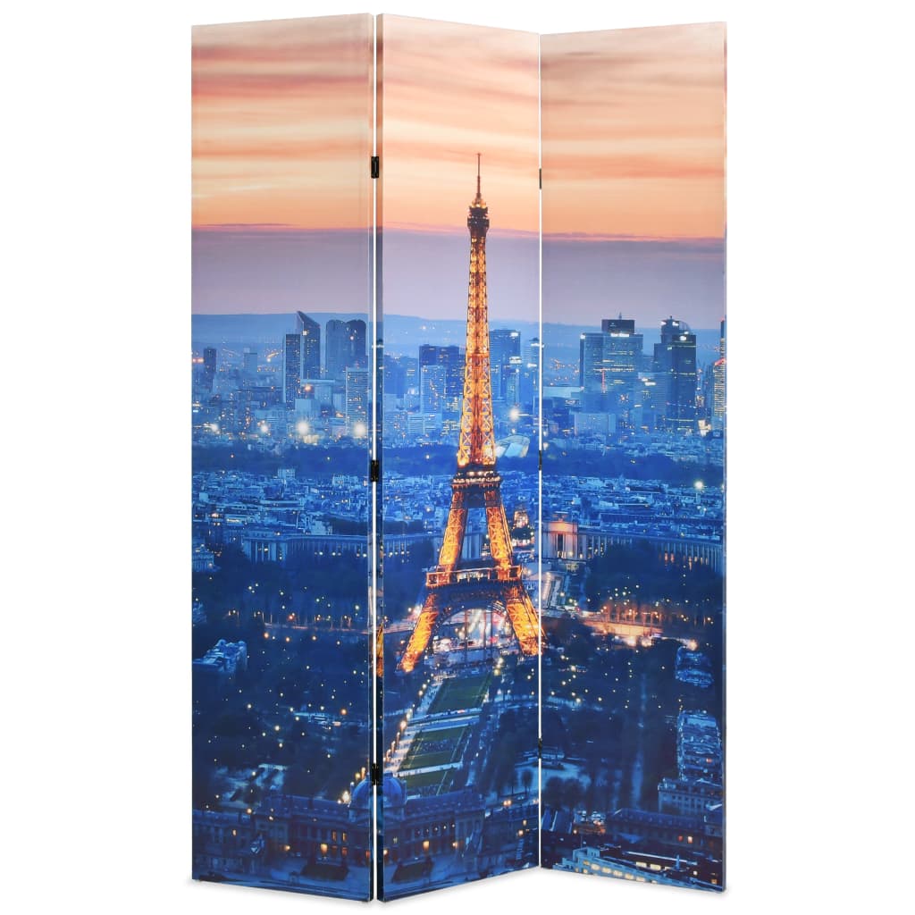 vidaXL éjszakai Párizs mintás paraván 120 x 170 cm