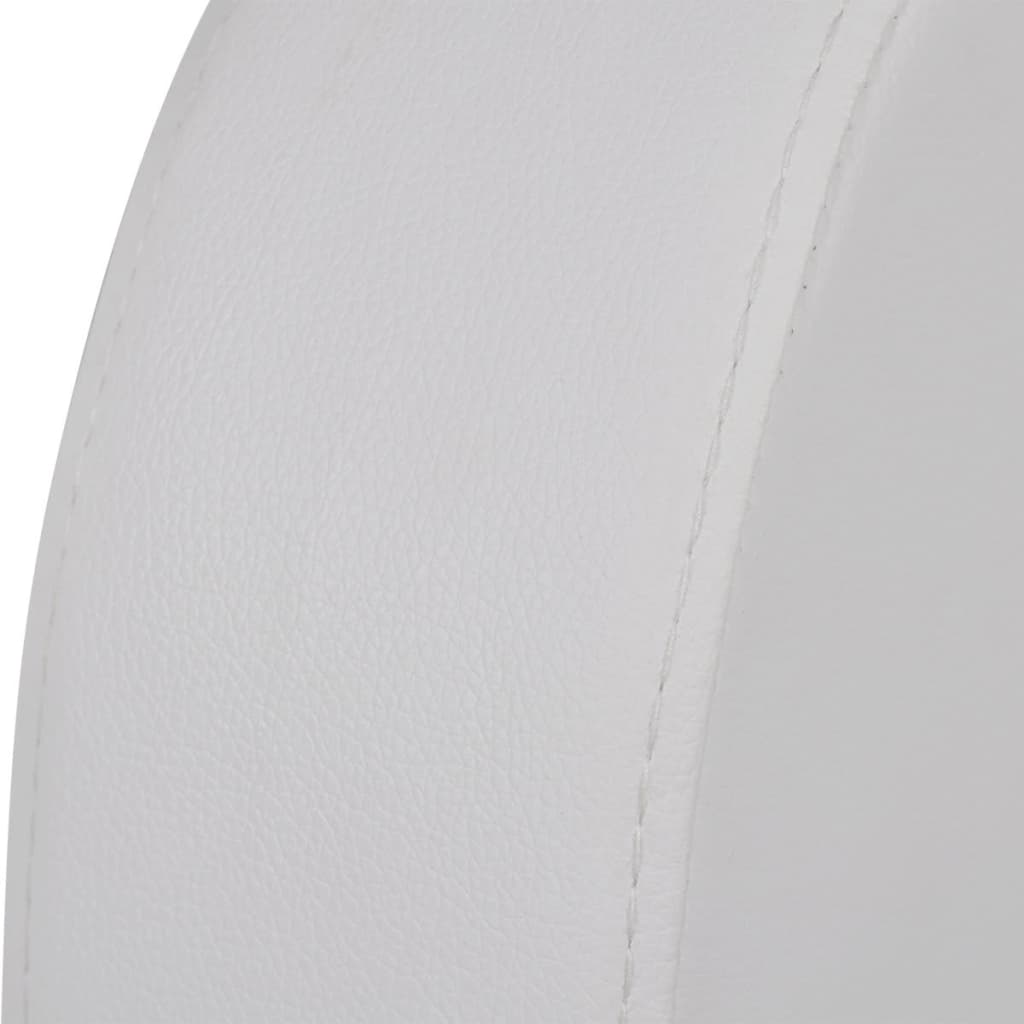 vidaXL LED 3 személyes műbőr dönthető támlájú fotel fehér