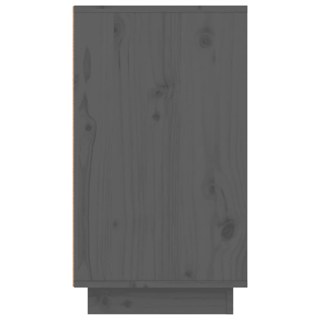 vidaXL szürke tömör fenyőfa cipőszekrény 110 x 34 x 61 cm