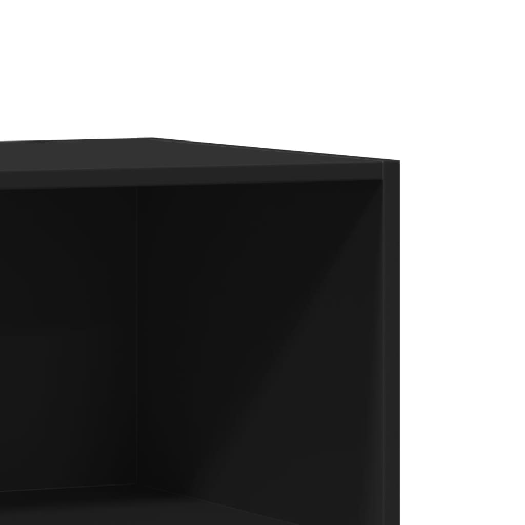 vidaXL fekete szerelt fa ruhásszekrény 77 x 48 x 102 cm
