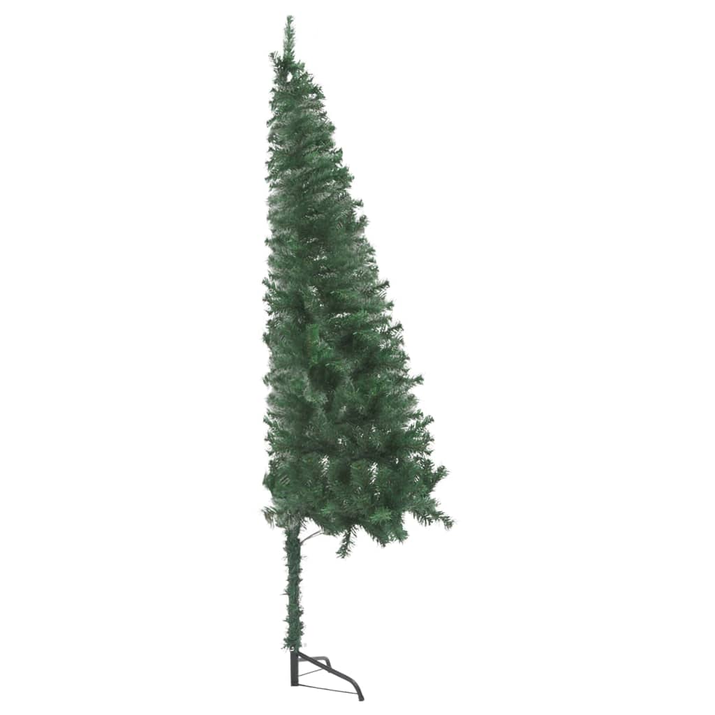 vidaXL zöld PVC sarok műkarácsonyfa LED-ekkel és gömbszettel 120 cm