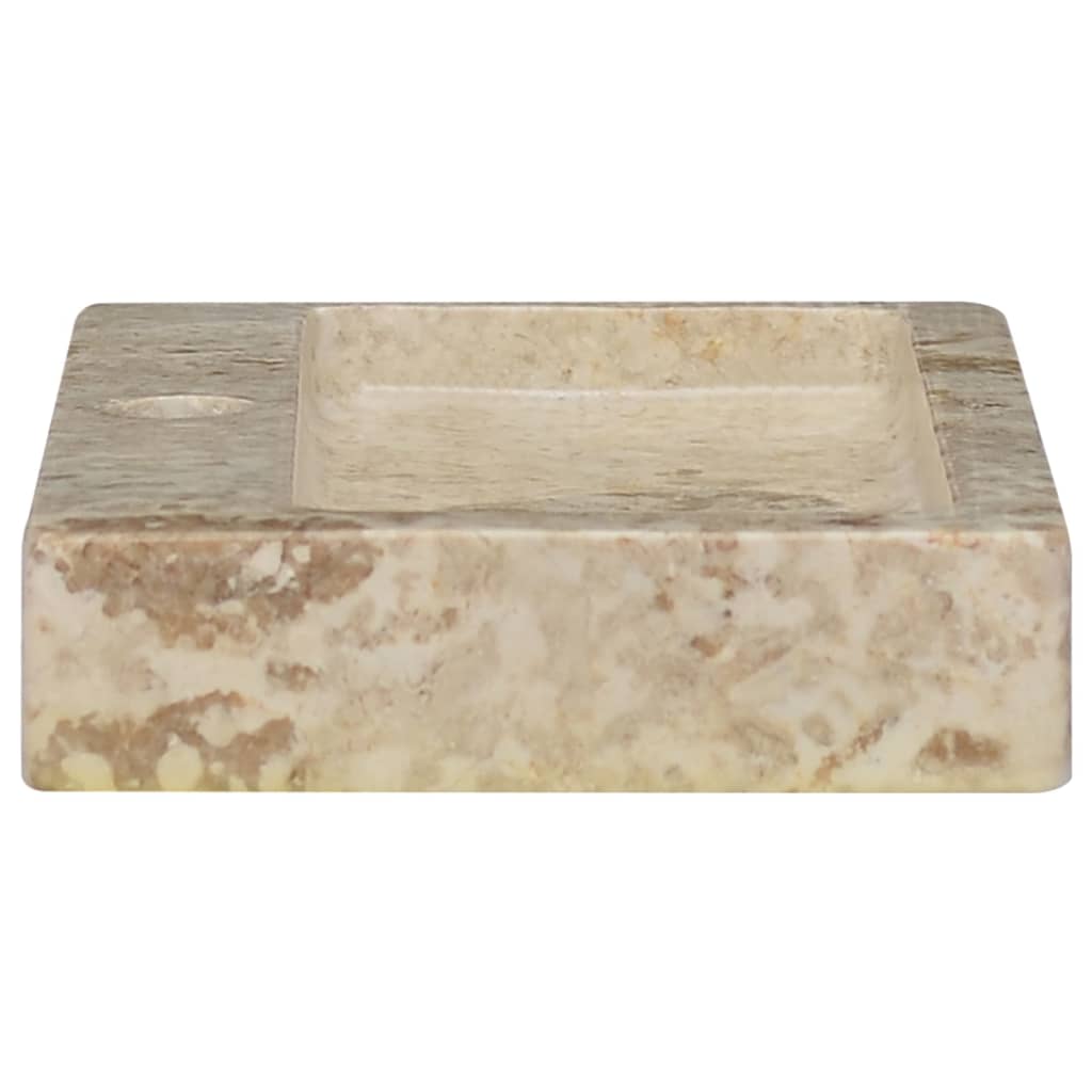 vidaXL krémszínű márvány falra szerelhető mosdókagyló 38 x 24 x 6,5 cm