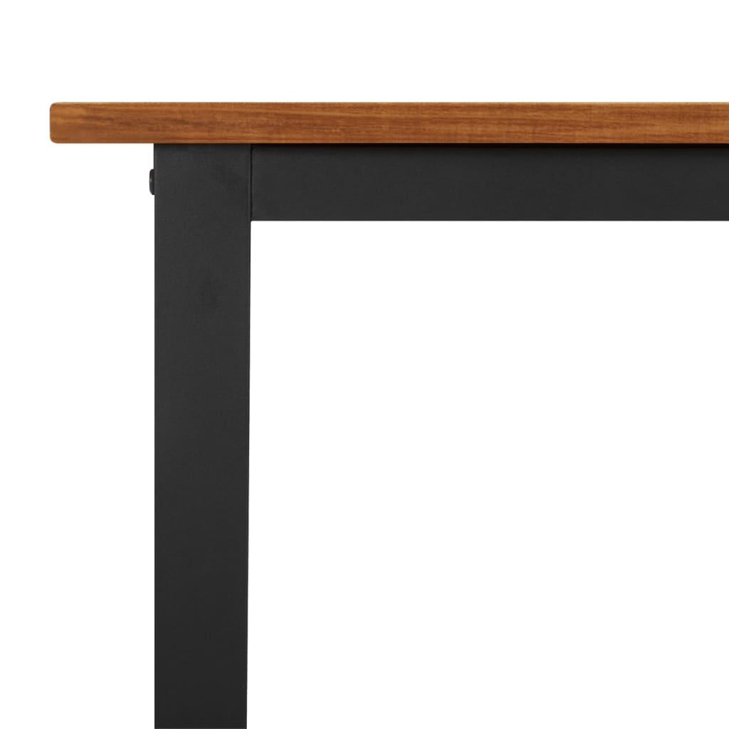 vidaXL tömör akácfa kerti asztal U-alakú lábakkal 160 x 80 x 75 cm