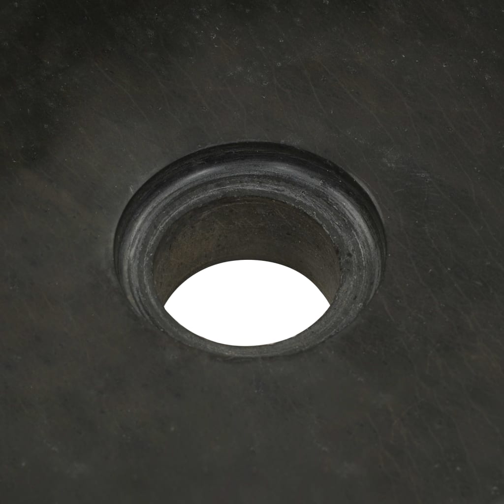 vidaXL fekete folyami kő mosdókagyló 30 x 30 x 15 cm