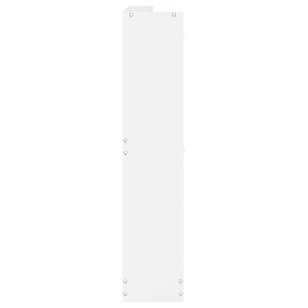 vidaXL magasfényű fehér szerelt fa cipőszekrény 59x17x81 cm