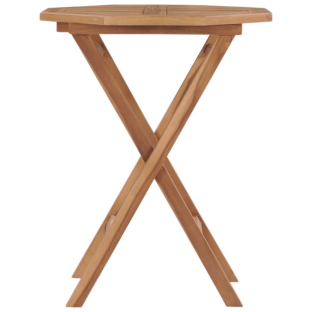 vidaXL összecsukható tömör tíkfa kerti asztal 60 x 60 x 75 cm