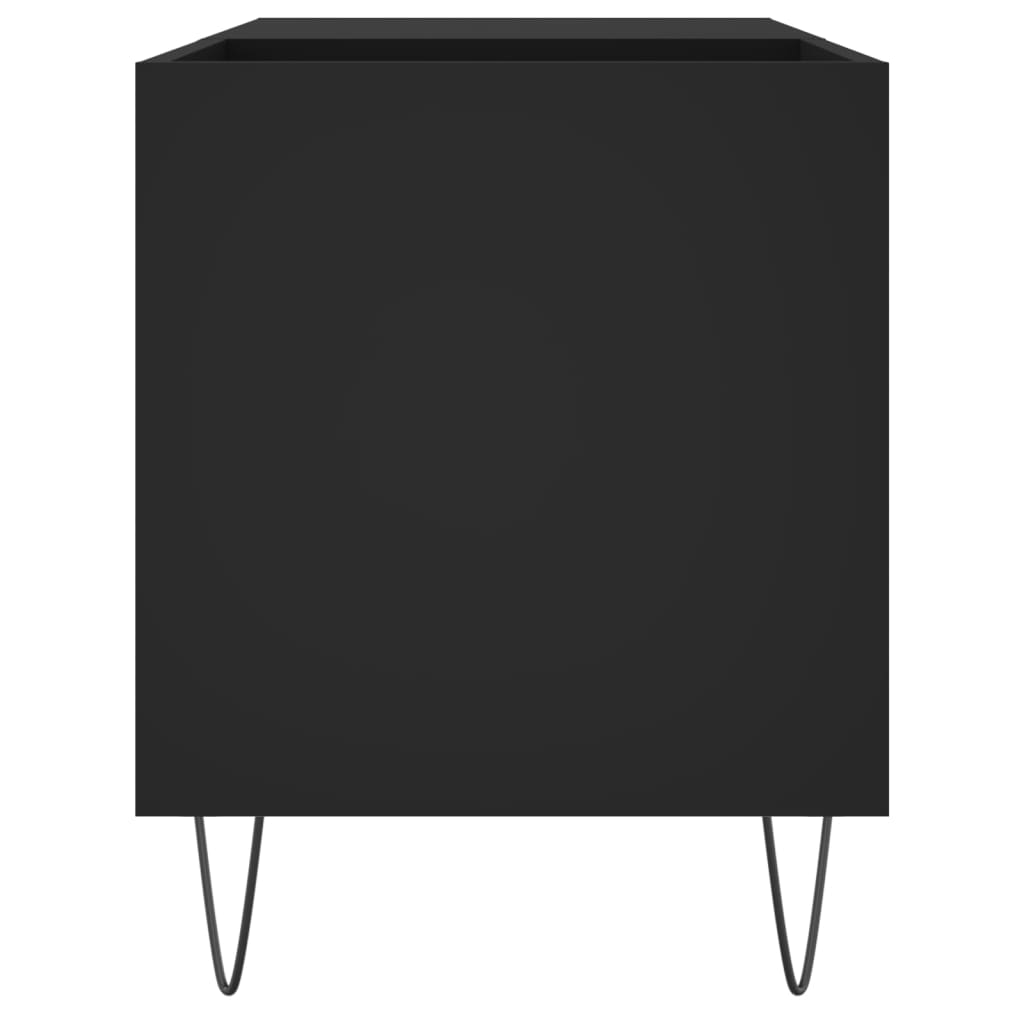 vidaXL fekete szerelt fa hanglemezszekrény 85x38x48 cm