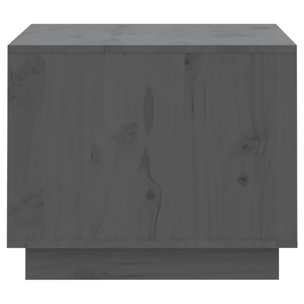 vidaXL szürke tömör fenyőfa dohányzóasztal 120 x 50 x 40,5 cm