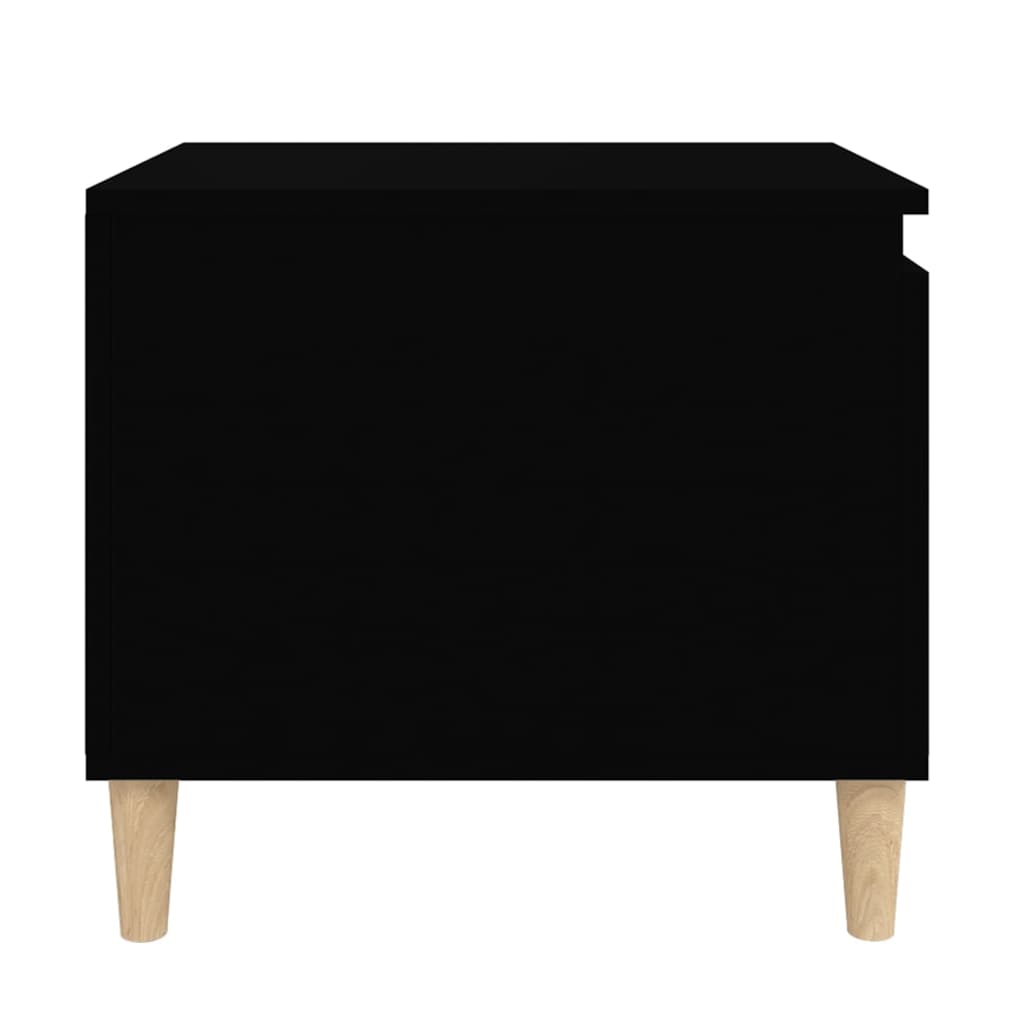 vidaXL fekete szerelt fa dohányzóasztal 100 x 50 x 45 cm
