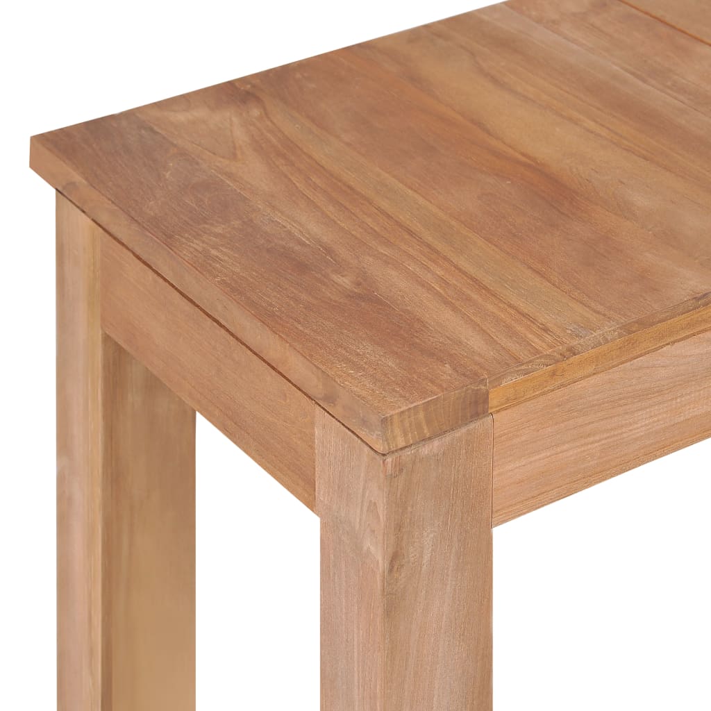 vidaXL természetes felületű tömör tíkfa tálalóasztal 110 x 35 x 76 cm