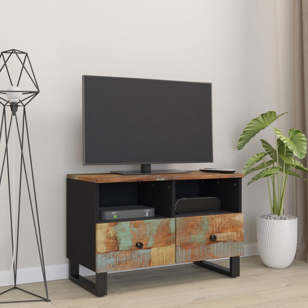 vidaXL tömör újrahasznosított fa TV-szekrény 70 x 33 x 46 cm