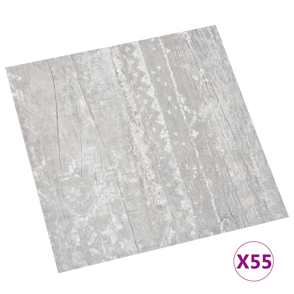 vidaXL 55 db szürke öntapadó PVC padlólap 5,11 m²