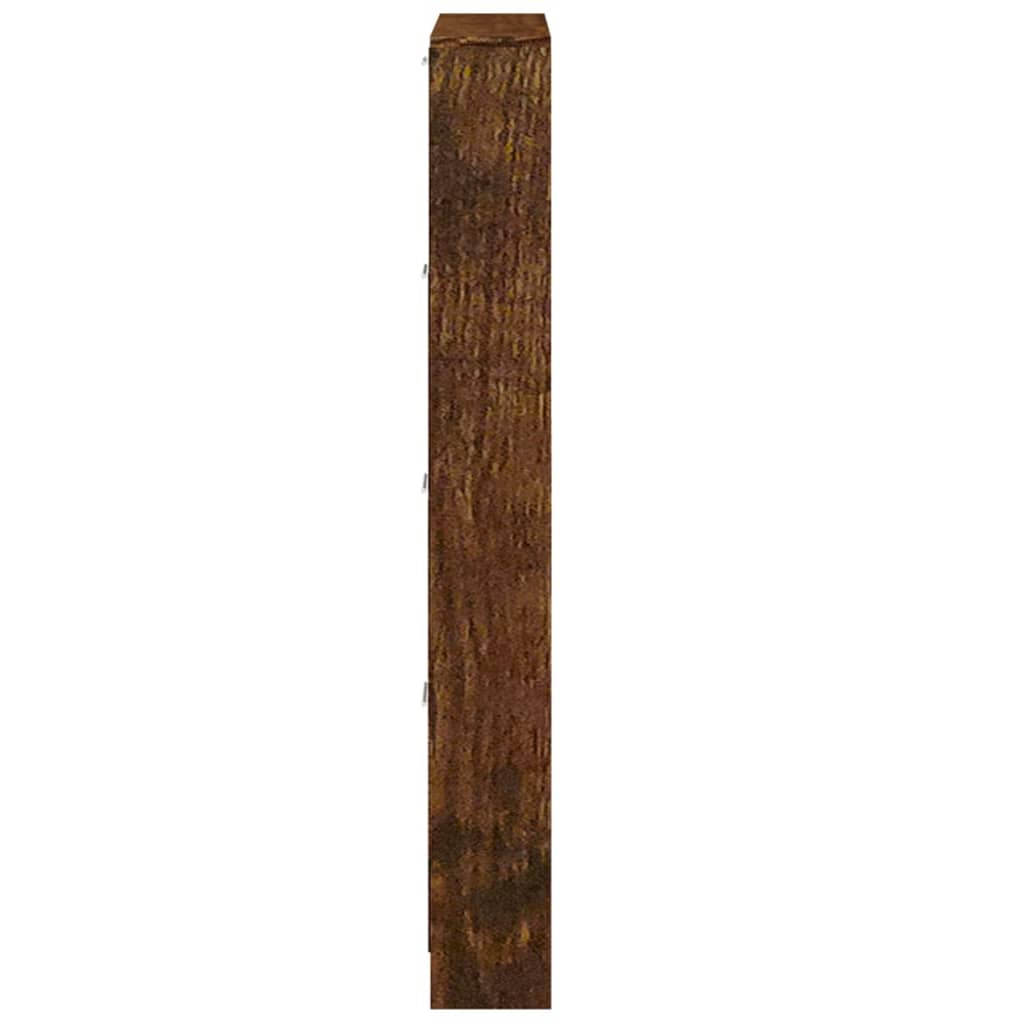 vidaXL füstös tölgy színű szerelt fa cipősszekrény 59x17x150 cm