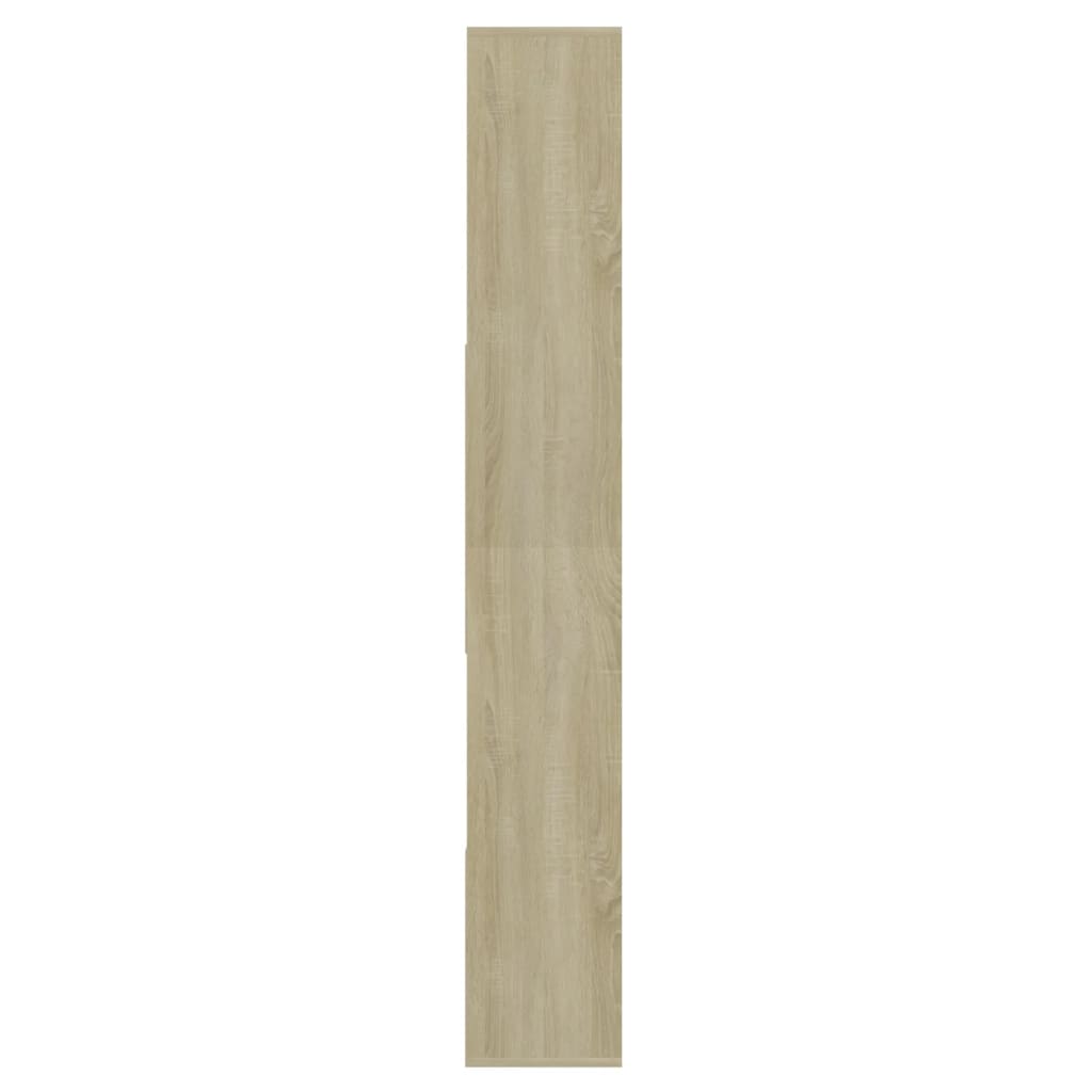 vidaXL fehér-sonomatölgy színű forgácslap könyvszekrény 67x24x161 cm