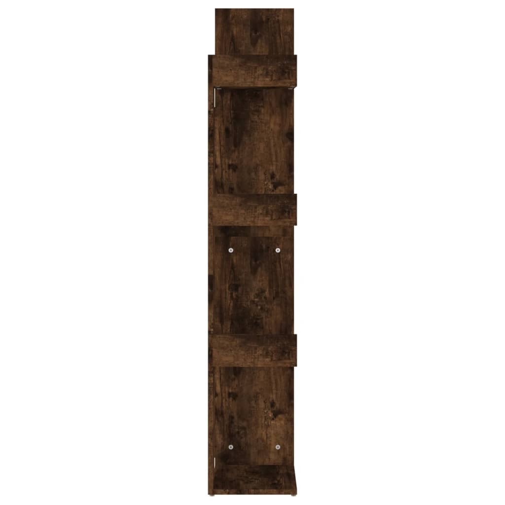 vidaXL füstös tölgy színű szerelt fa könyvszekrény 48 x 25,5 x 140 cm