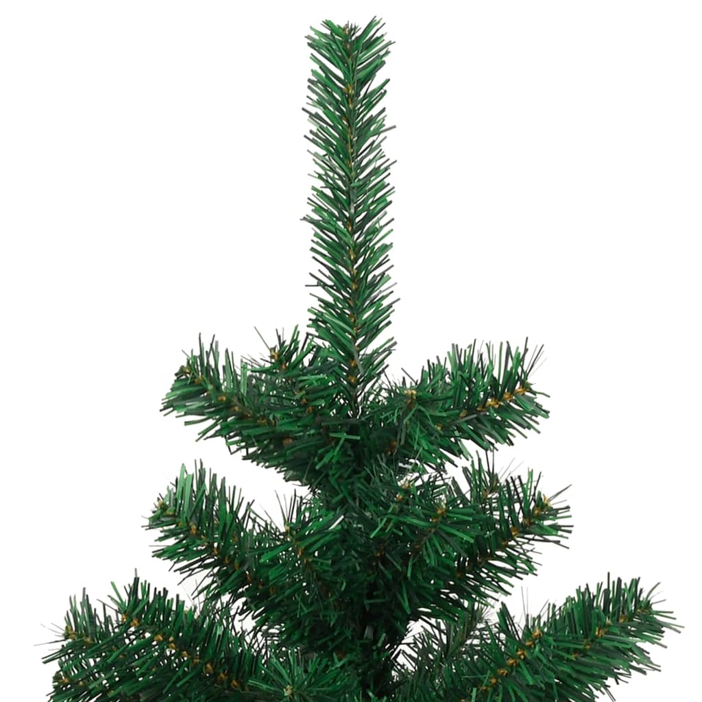 vidaXL zöld PVC kivilágított állványos kacskaringós karácsonyfa 180 cm