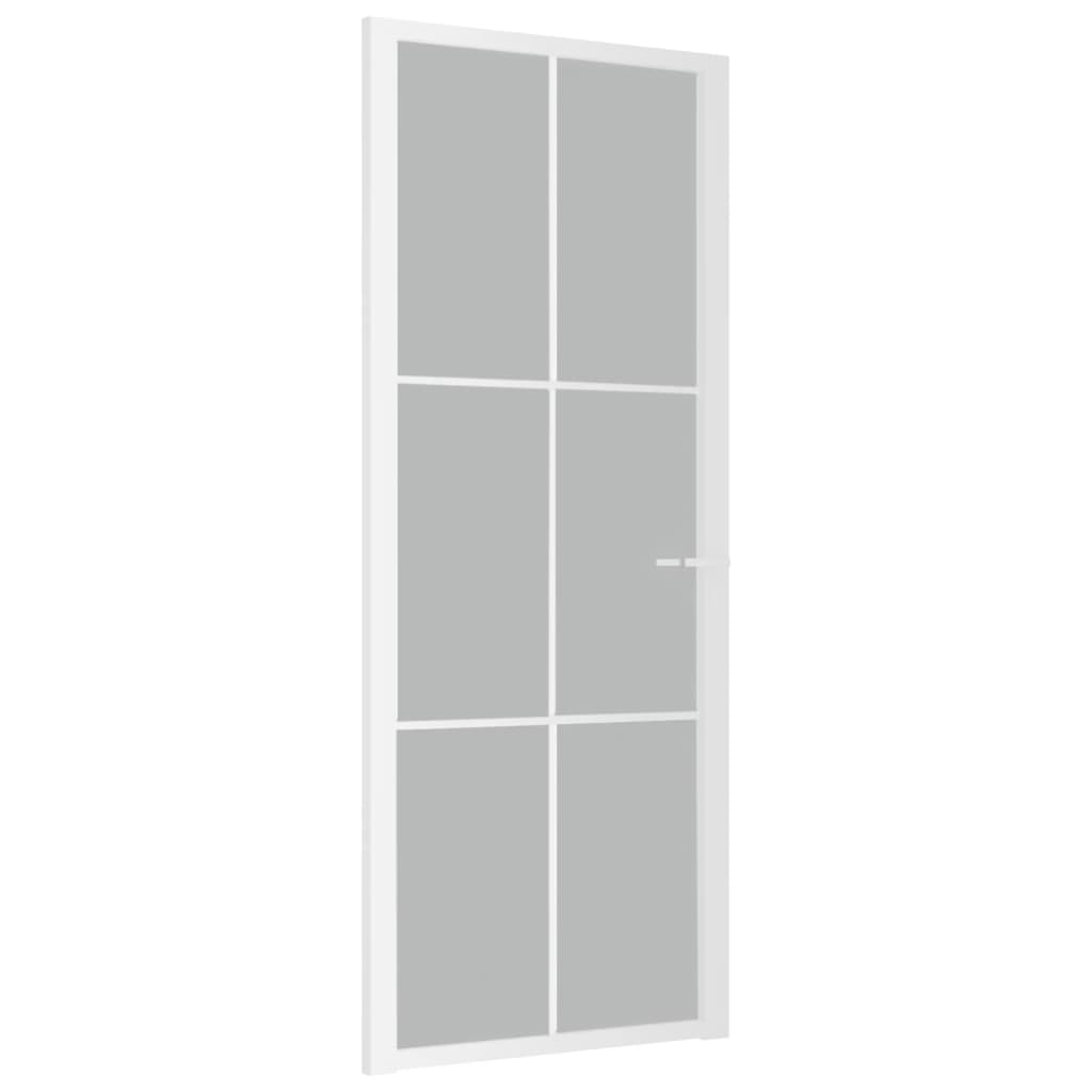 vidaXL fehér matt üveg és alumínium beltéri ajtó 83 x 201,5 cm