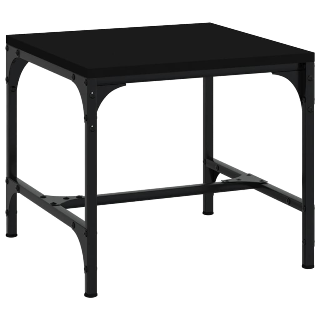 vidaXL fekete szerelt fa kisasztal 40x40x35 cm