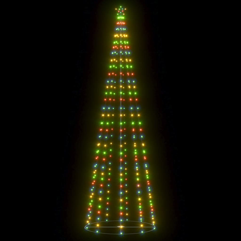 vidaXL kúp alakú karácsonyfa 330 színes LED-del 100 x 300 cm