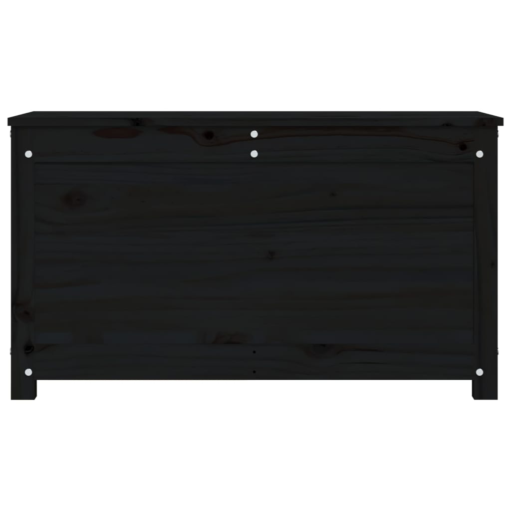 vidaXL fekete tömör fenyőfa tárolóláda 80x40x45,5 cm