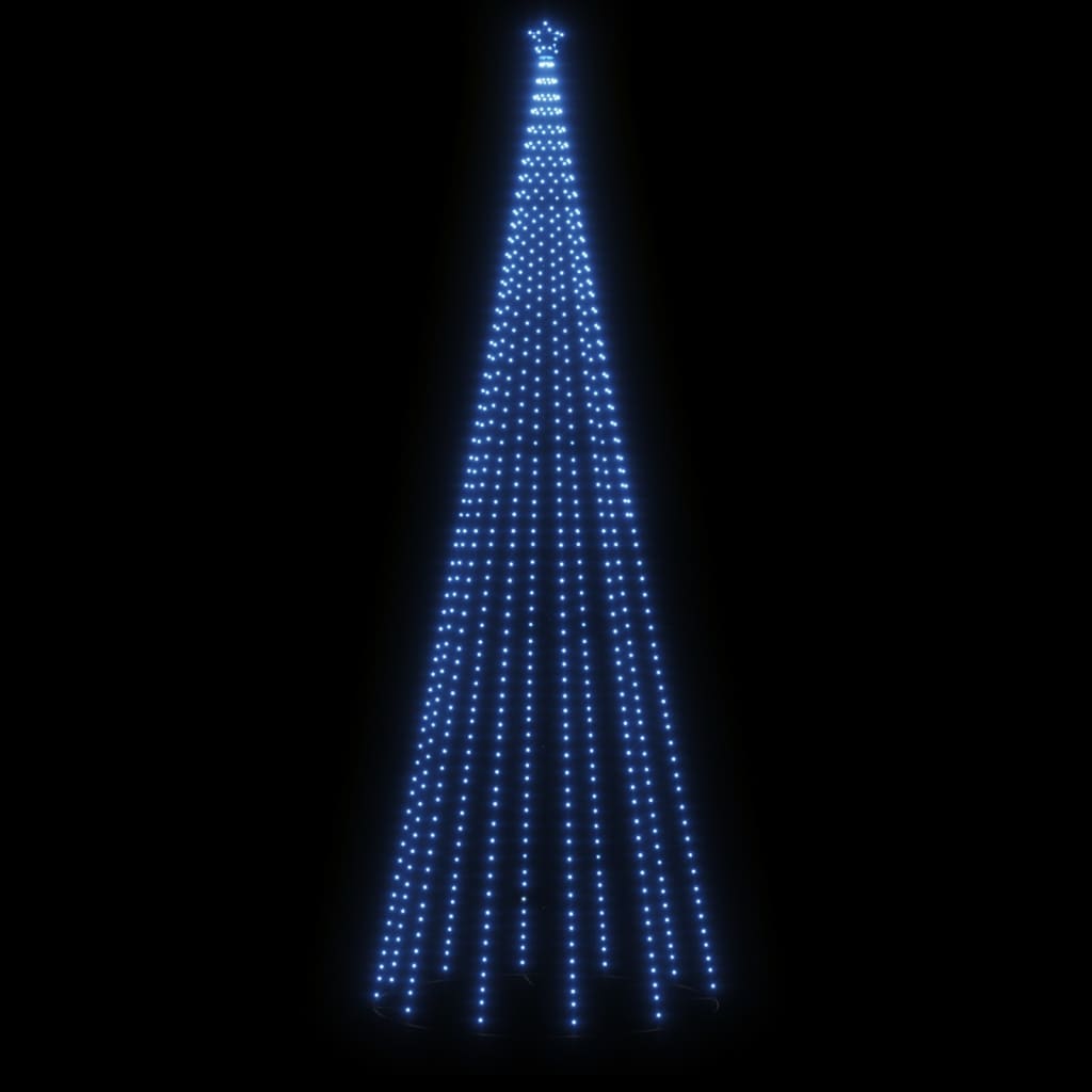 vidaXL karácsonyfa cövekkel 732 kék LED-del 500 cm