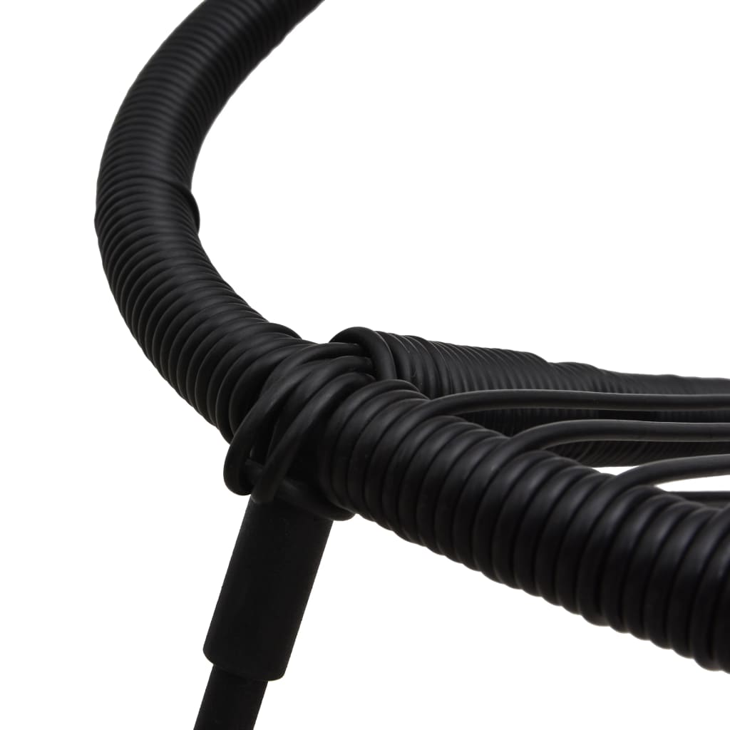 vidaXL 7 részes fekete PVC rattan kültéri étkezőgarnitúra