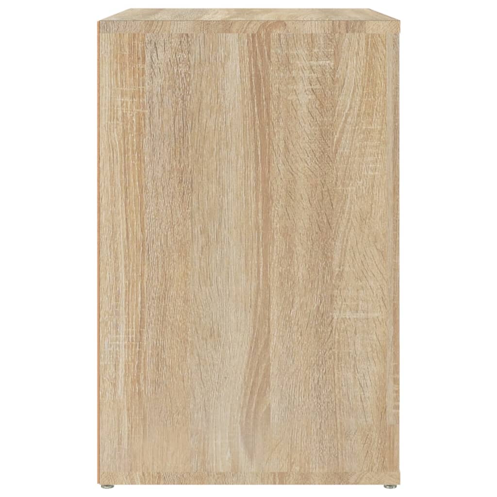 vidaXL sonoma-tölgyszínű szerelt fa cipőszekrény 130x35x54 cm