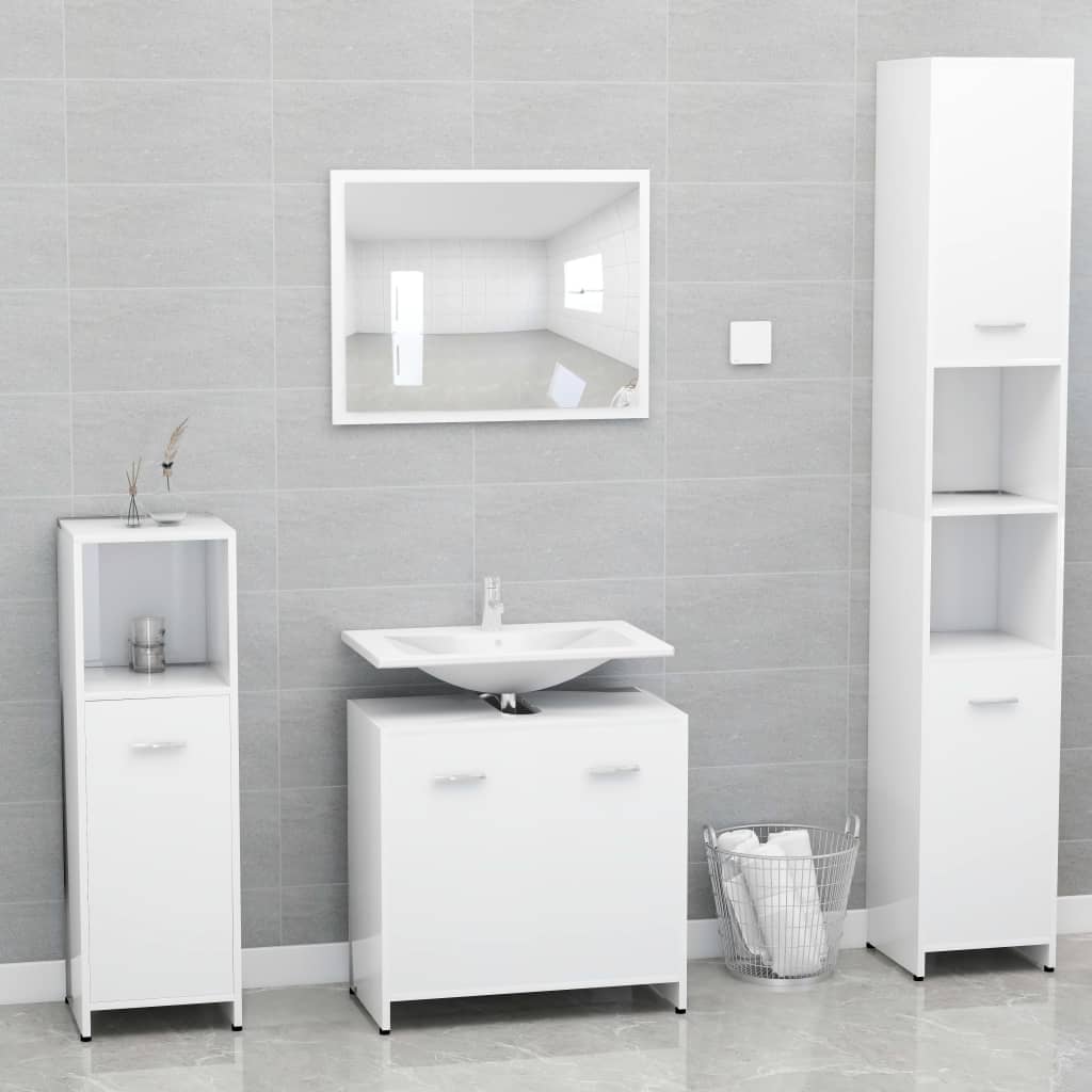 vidaXL fehér forgácslap fürdőszobaszekrény 60 x 33 x 61 cm