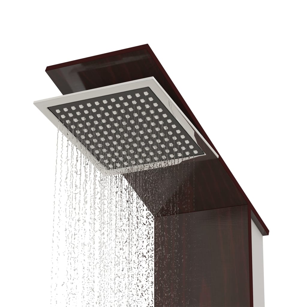 vidaXL barna üveg zuhanypanelrendszer