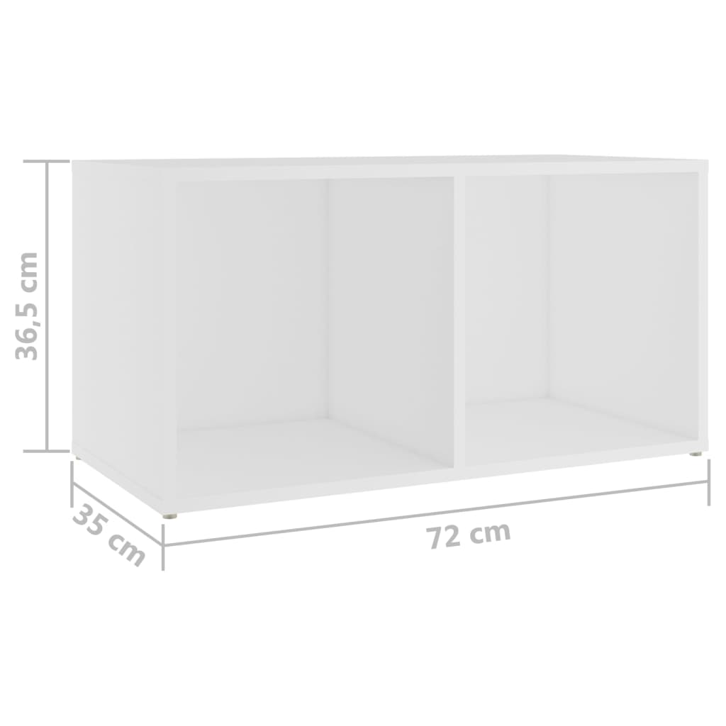 vidaXL 4 db fehér forgácslap TV-szekrény 72 x 35 x 36,5 cm