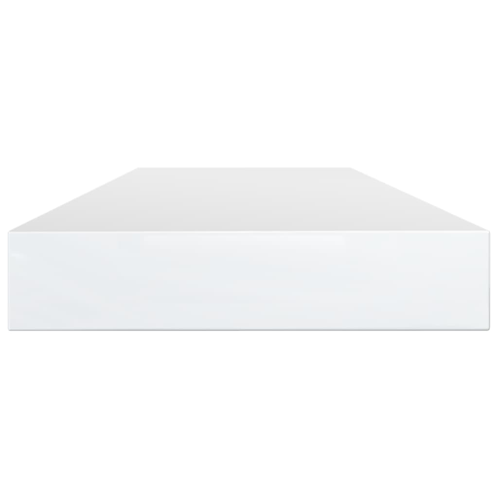 vidaXL 8 db magasfényű fehér forgácslap könyvespolc 100 x 10 x 1,5 cm