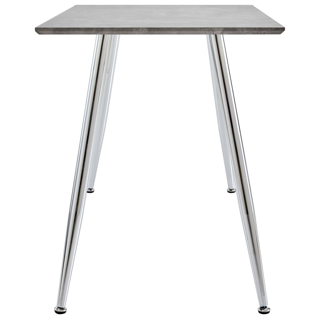 vidaXL betonszürke és ezüstszínű MDF étkezőasztal 120 x 60 x 74 cm