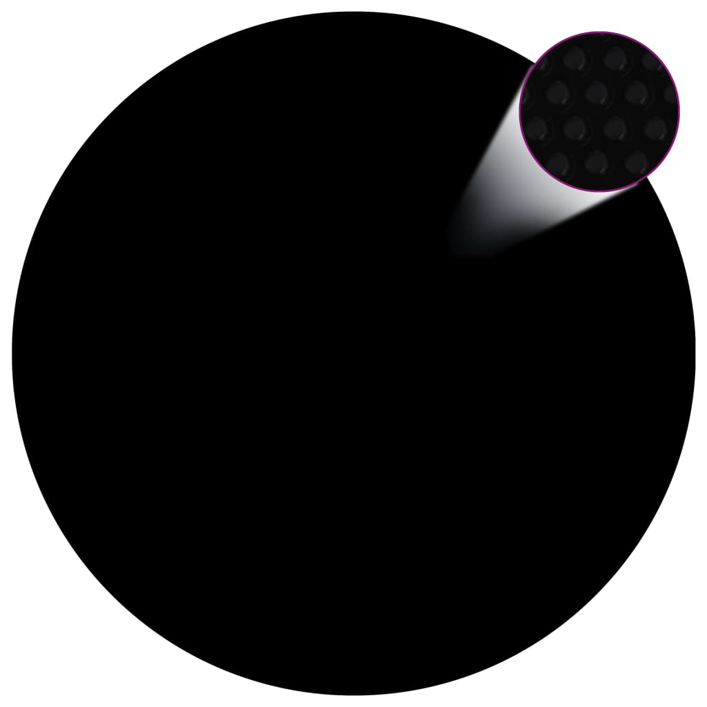 vidaXL fekete és kék napelemes lebegő PE medencefólia 381 cm