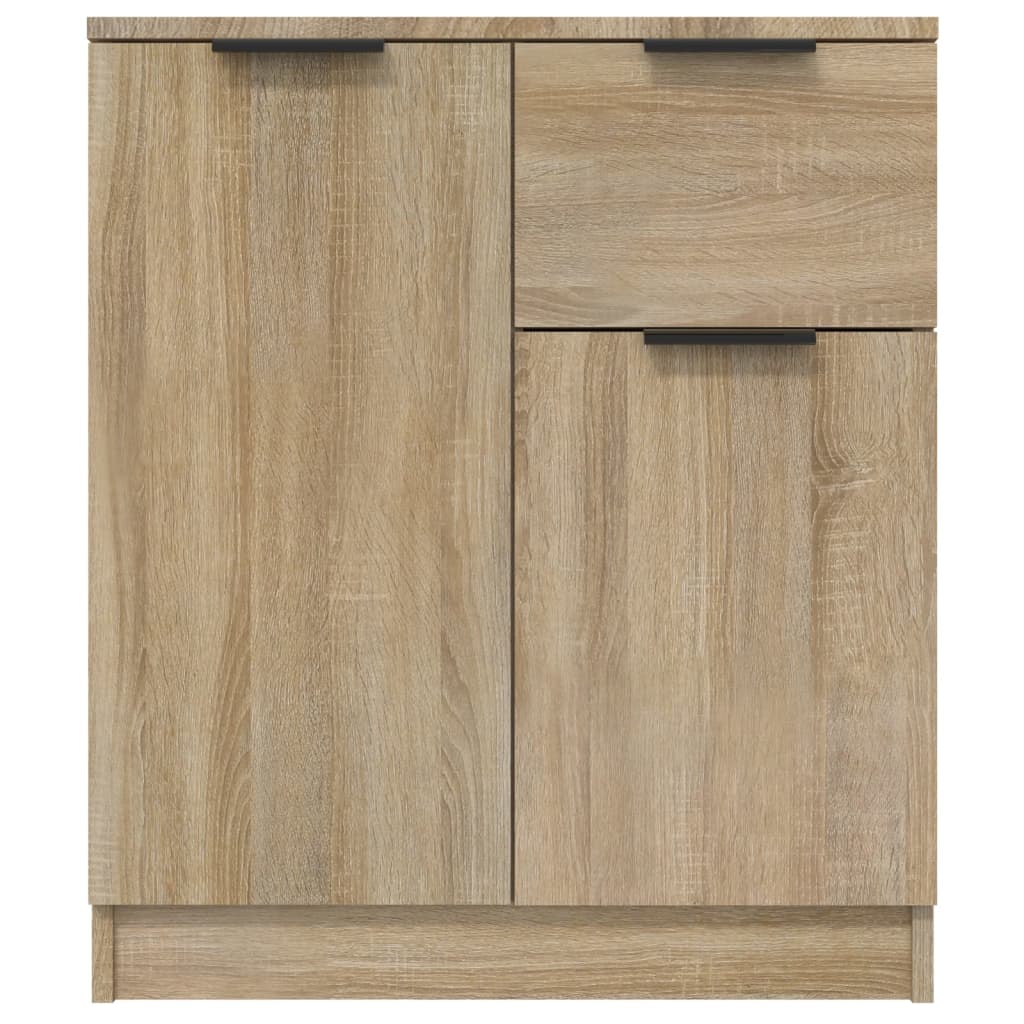 vidaXL 2 db sonoma-tölgyszínű szerelt fa tálalóasztal 60 x 30 x 70 cm