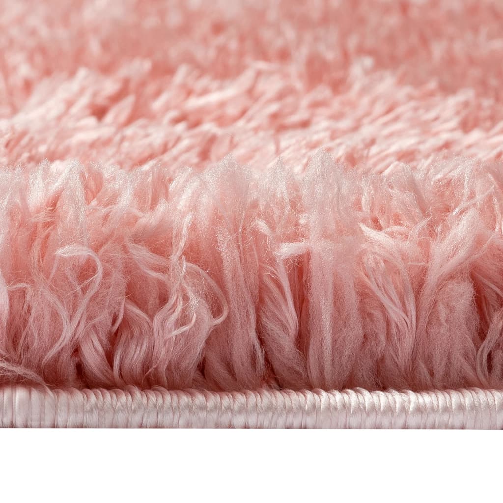 vidaXL magas szálú rózsaszín bozontos szőnyeg 160 x 230 cm 50 mm