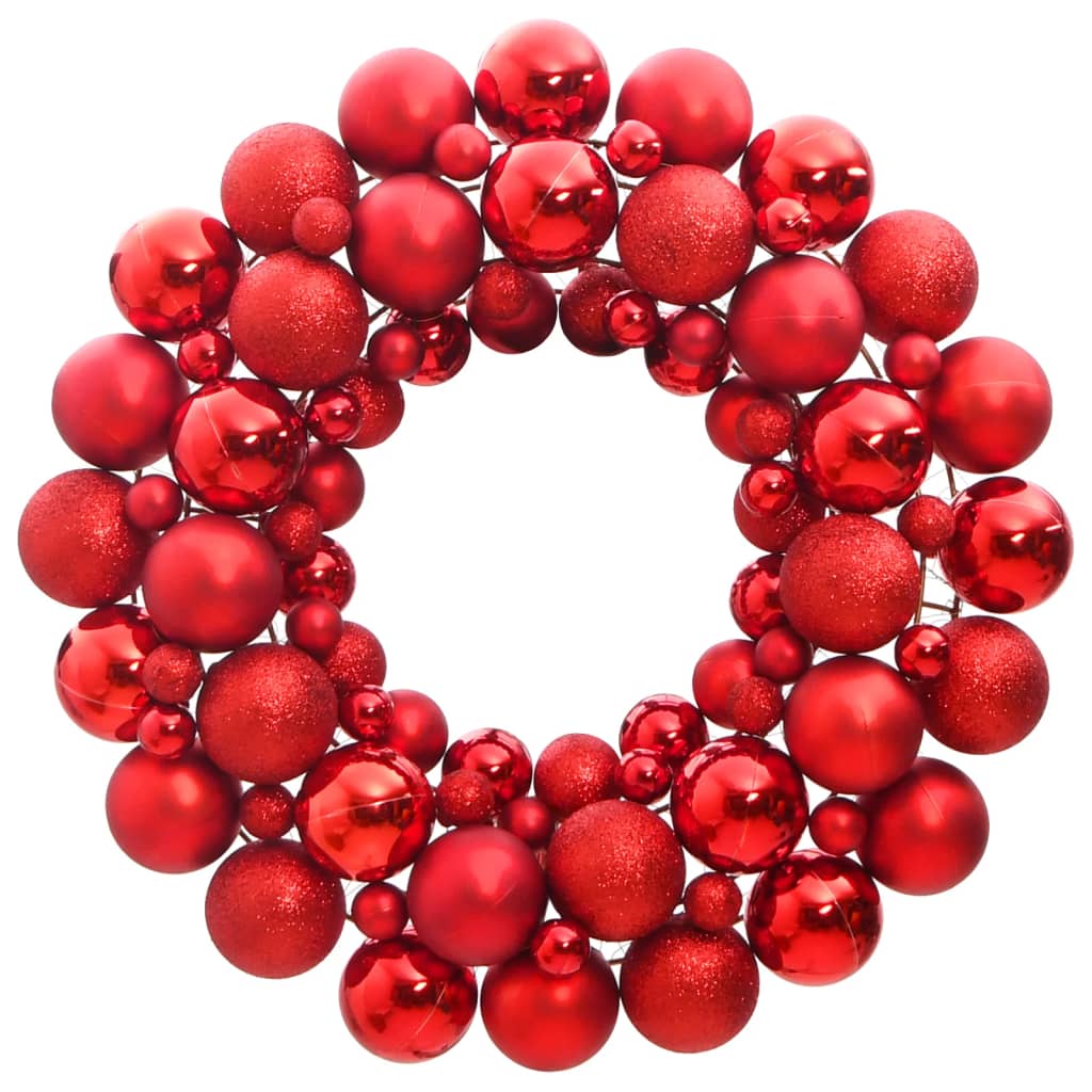 vidaXL piros polisztirol karácsonyi koszorú 45 cm