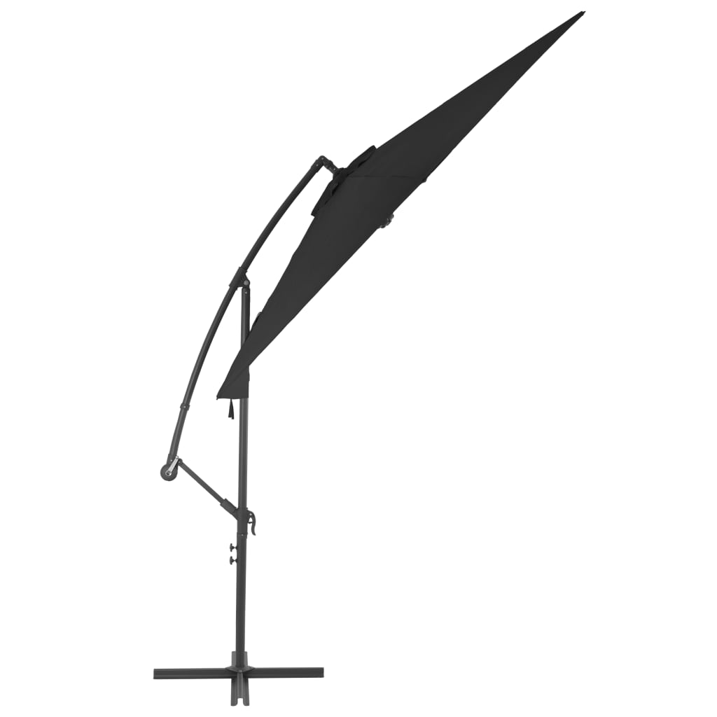 vidaXL fekete konzolos napernyő alumíniumrúddal 300 cm