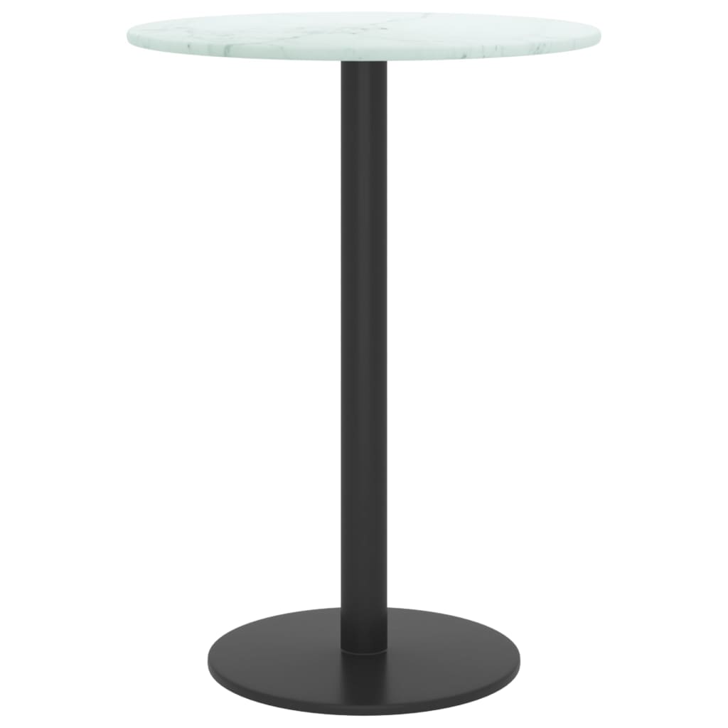 vidaXL fehér edzett üveg asztallap márványdizájnnal Ø30 x 0,8 cm
