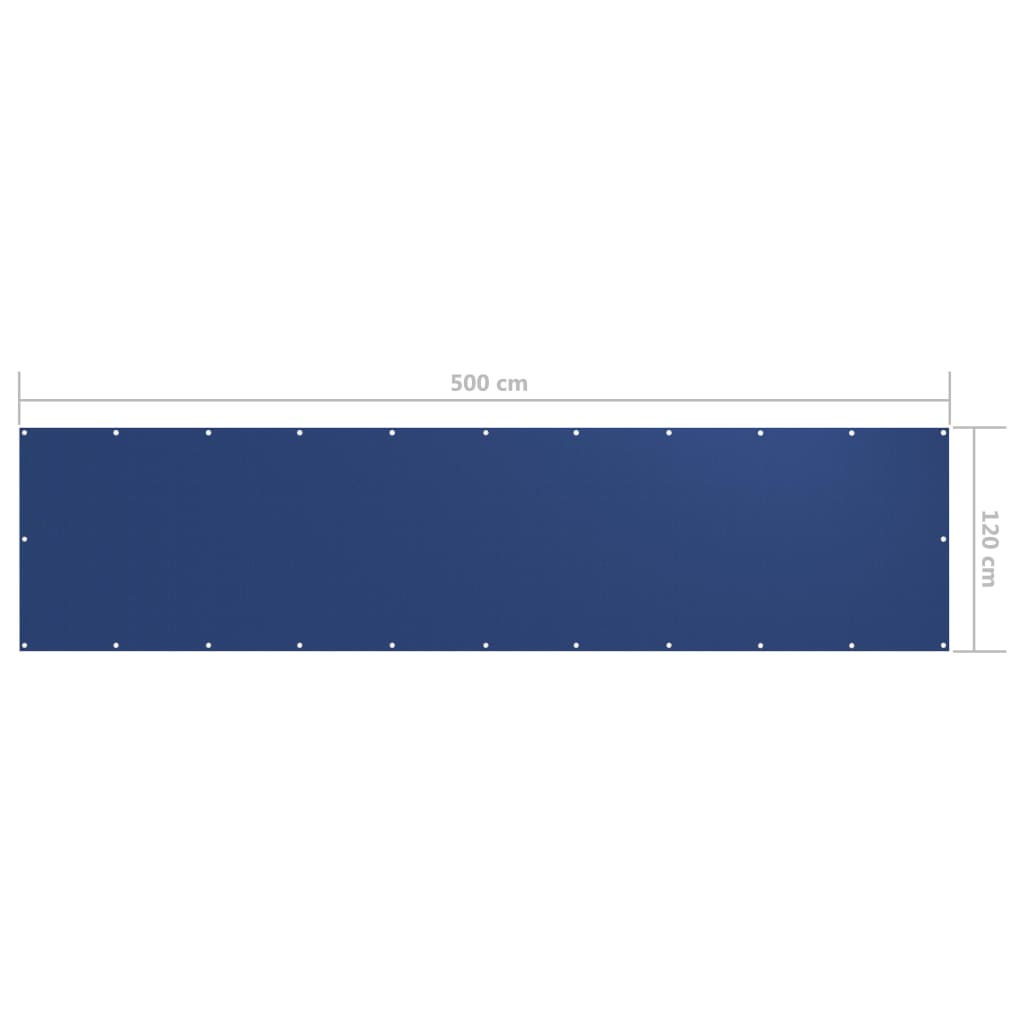 vidaXL kék oxford-szövet erkélyparaván 120 x 500 cm