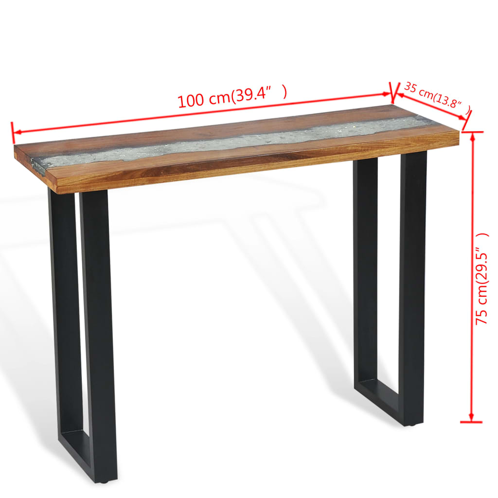 vidaXL tíkfa tálalóasztal 100 x 35 x 75 cm