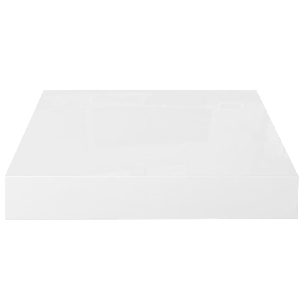 vidaXL 2 db magasfényű fehér MDF lebegő fali polc 23 x 23,5 x 3,8 cm