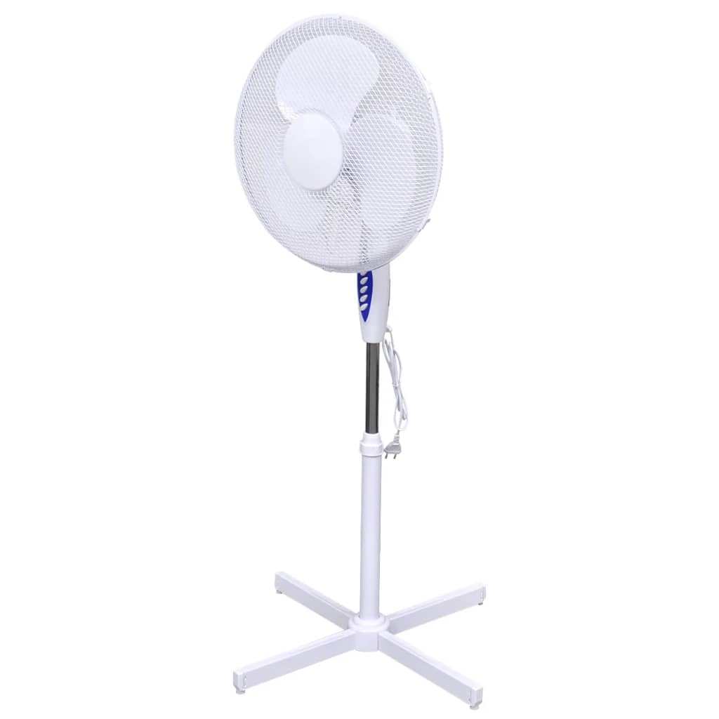 Oszcilláló álló ventilátor állítható magassággú és dönthető 60 W fehér