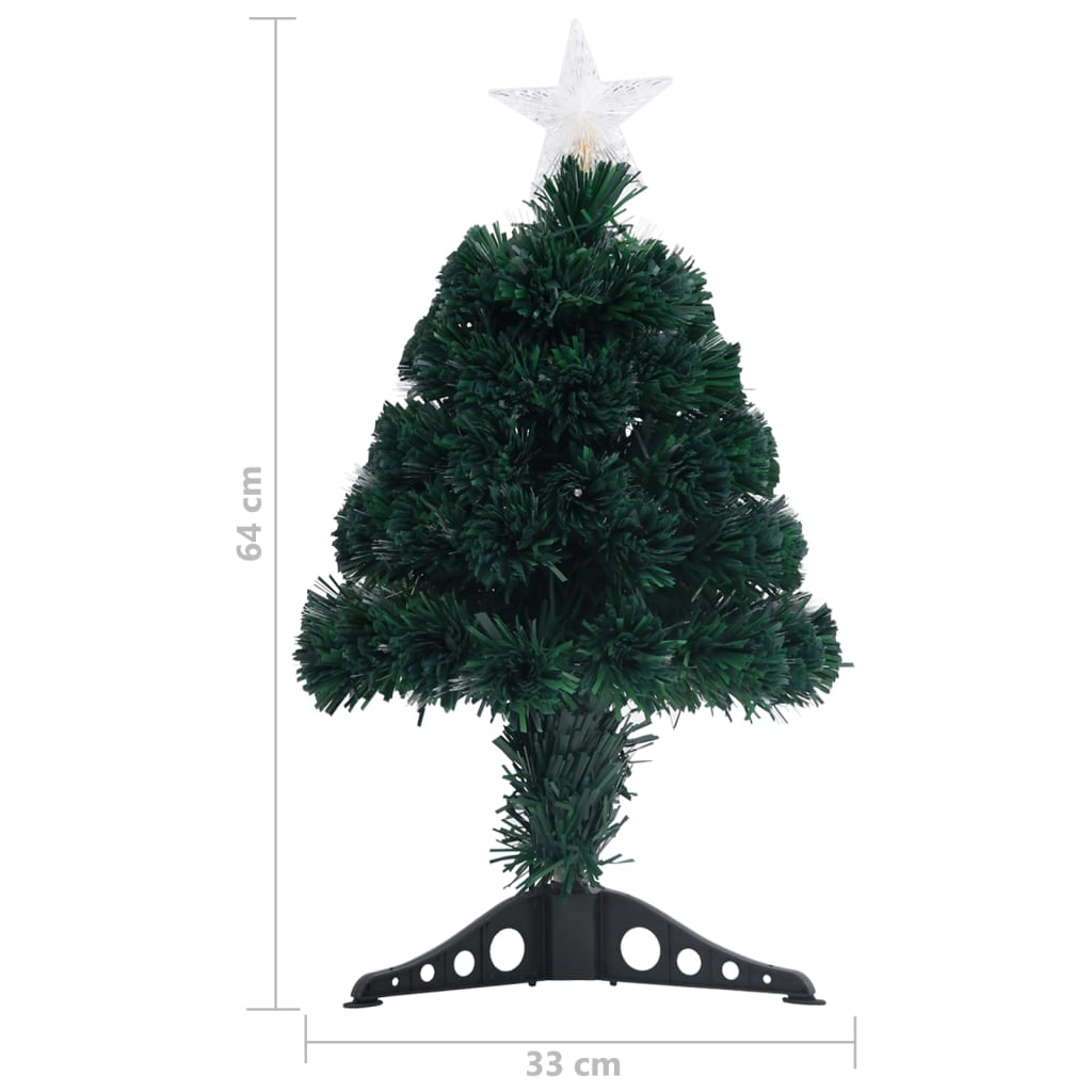 vidaXL száloptikás megvilágított karácsonyfa állvánnyal 64 cm