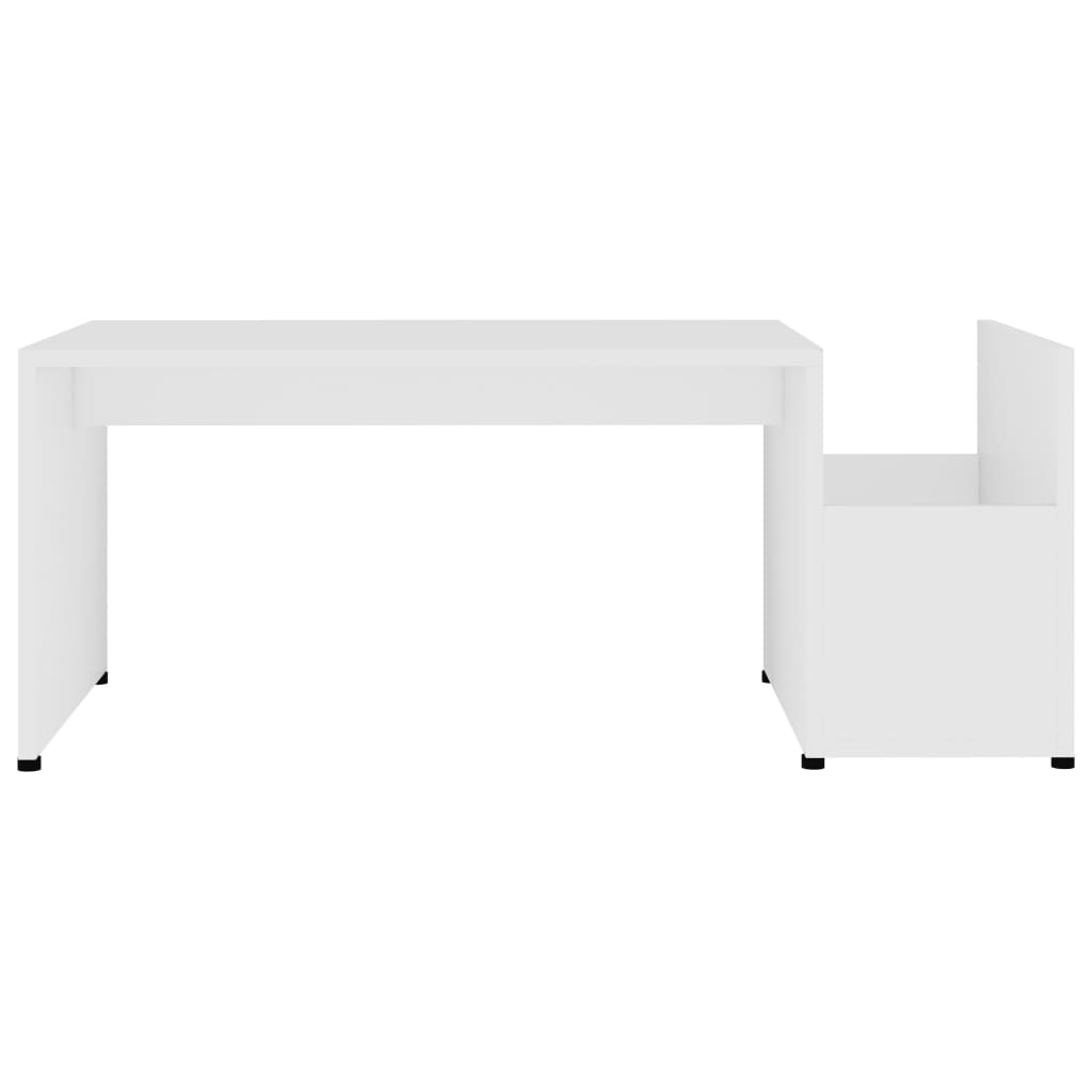 vidaXL fehér forgácslap dohányzóasztal 90 x 45 x 35 cm