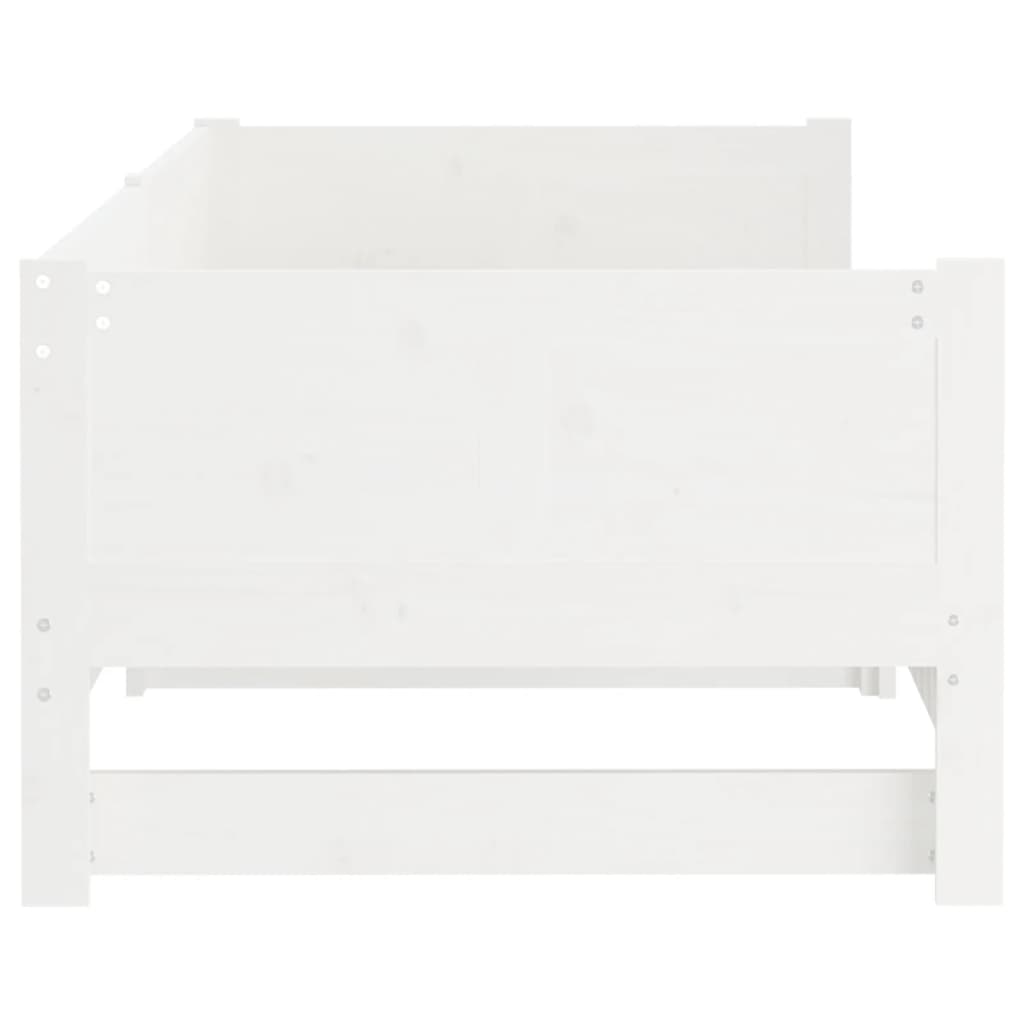 vidaXL fehér tömör fenyőfa kihúzható kanapéágy 2x(80x200) cm