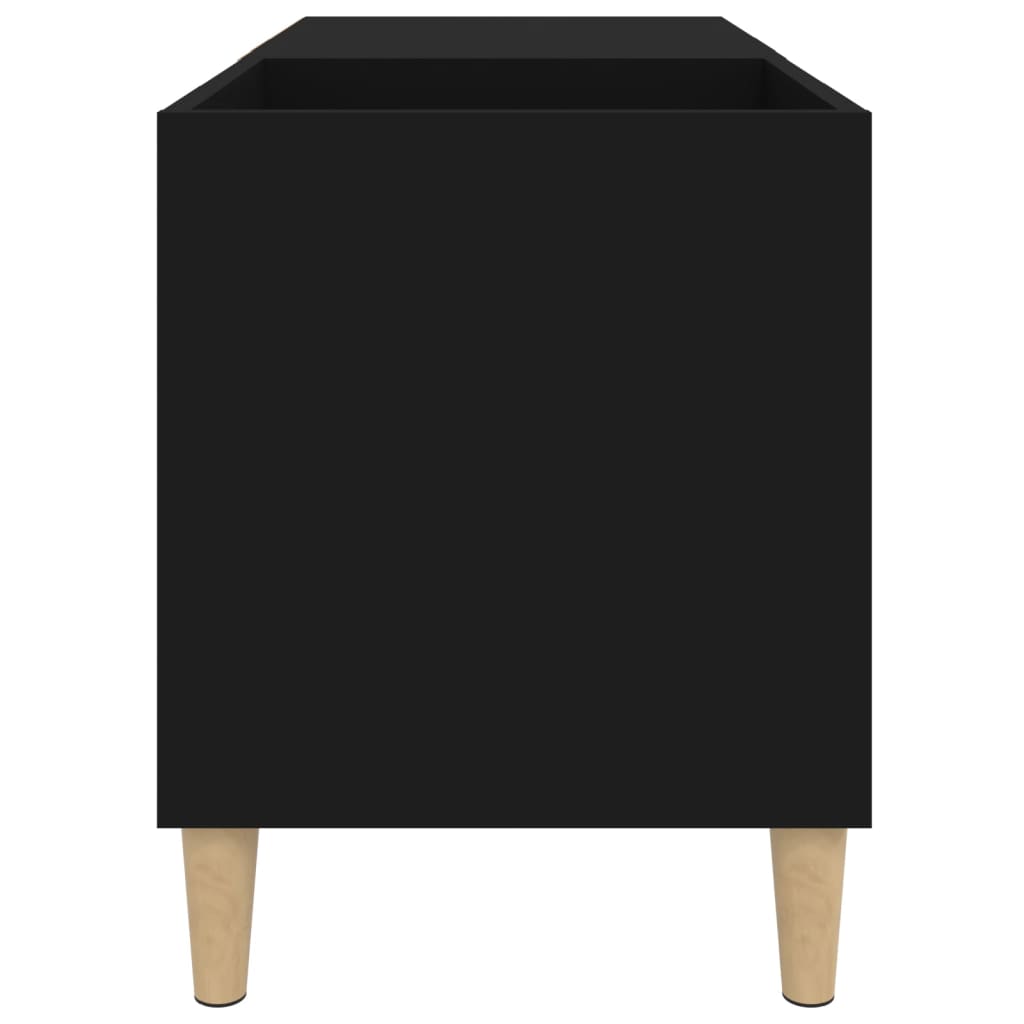 vidaXL fekete szerelt fa hanglemezszekrény 84,5x38x48 cm