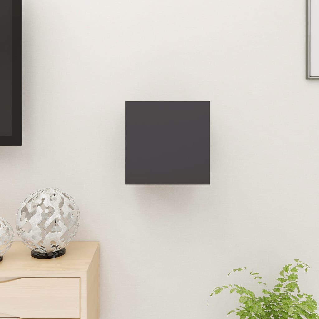 vidaXL szürke falra szerelhető TV-szekrény 30,5 x 30 x 30 cm