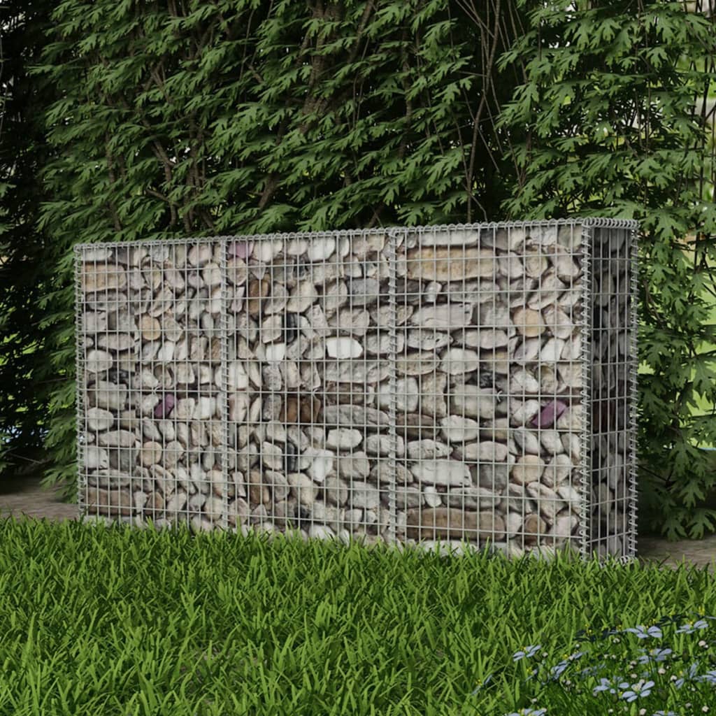 vidaXL horganyzott acél gabion kosár 200 x 30 x 100 cm