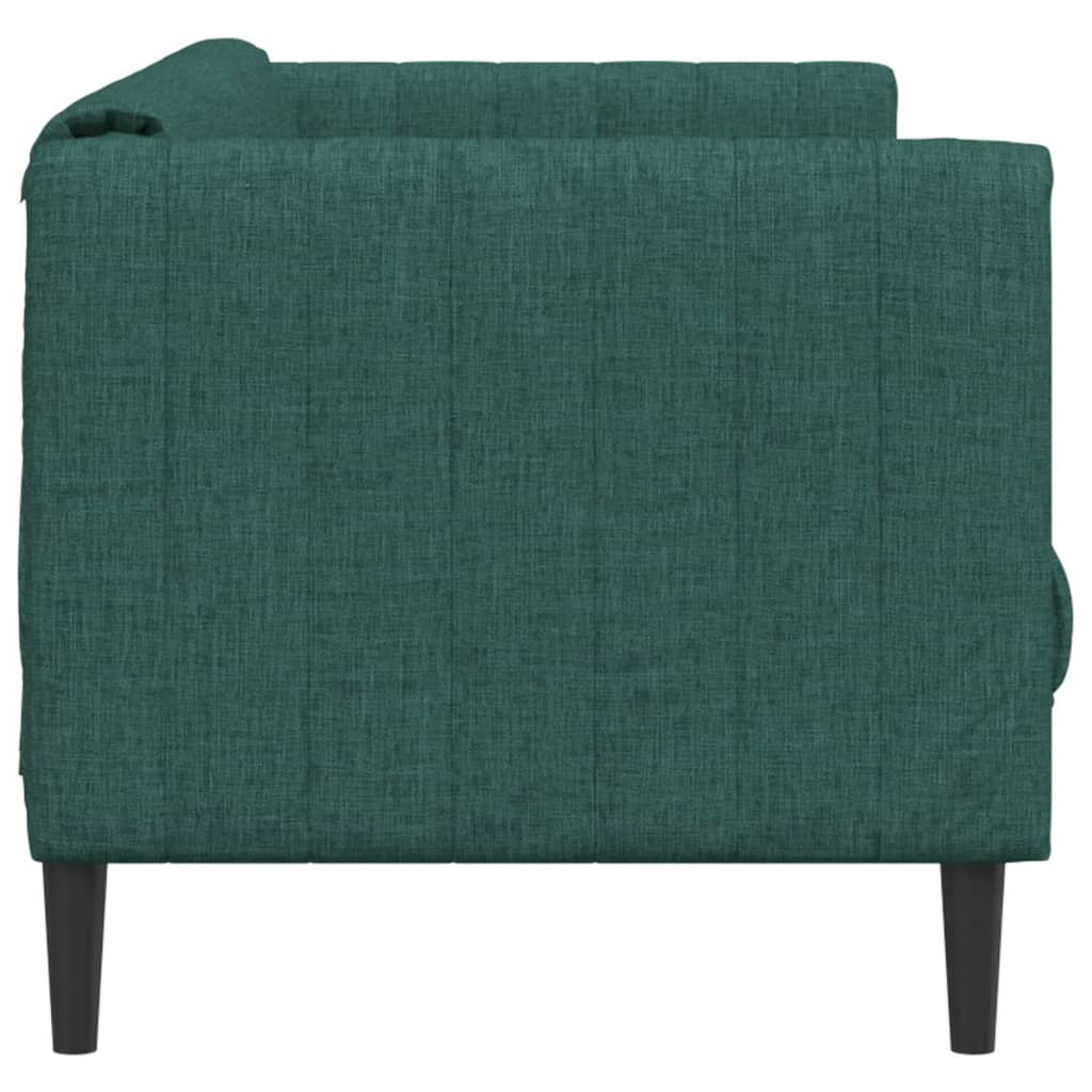 vidaXL 3 személyes sötétzöld szövet kanapé