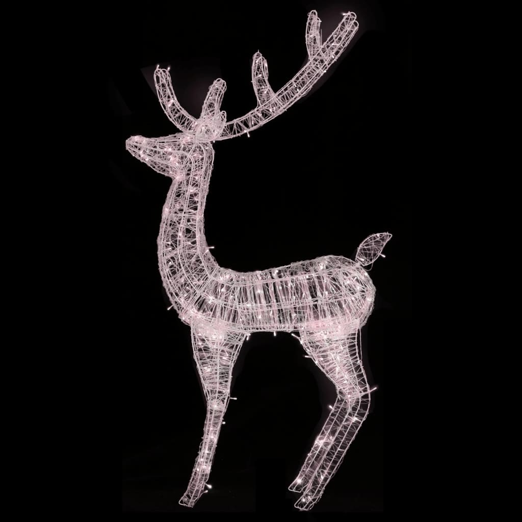 vidaXL meleg fehér XXL akril karácsonyi rénszarvas 250 LED-del 180 cm